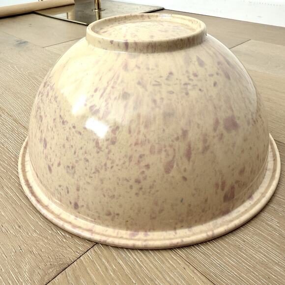 Vintage Texas Ware Melmac Confetti Splatter Mixing Bowl #118 9 3/4" Peach Cream - Picture 3 of 7